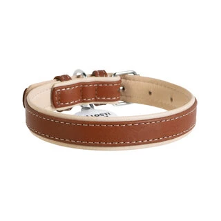 Ошейник для собак кожаный WAUDOG Soft с QR паспортом, Ш 20 мм, Дл 30-39 см