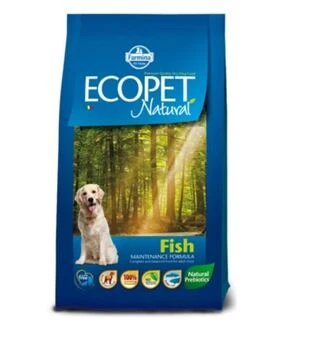 Сухой корм Farmina Ecopet Natural Adult для взрослых собак средних пород с чувствительным пищеварением, рыба, 12 кг