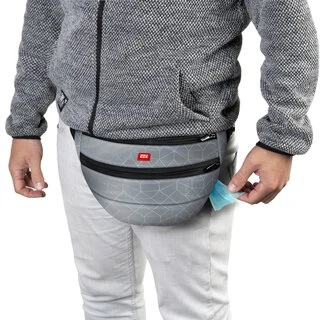 Поясна сумка-бананка WAUDOG Family зі знімним ременем, світловідбиваюча, розмір 33*17*10 см