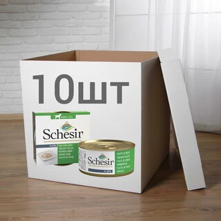 ПАК. Консервований корм Schesir Chicken Fillets консерви для собак, куряче філе 10шт по 150 г