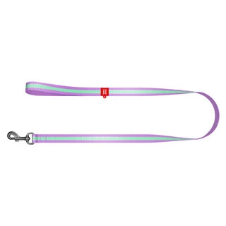 Поводок для собак нейлоновый WAUDOG Nylon, светящийся/светоотражающий, Ш 20 мм, Дл 122 см, фиолетовый