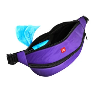 Поясна сумка - бананка WAUDOG Family зі знімним ременем, розмір 33*17*10 см, фіолетова