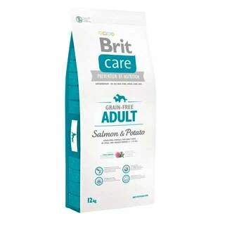 Корм для собак маленьких и средних пород Brit Care Dog Grain-free Adult беззерновой с лососем 12 кг (8595602558834)