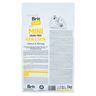 Сухой корм для взрослых собак миниатюрных пород Brit Care Mini Grain Free Hair &amp;amp; Skin 7 кг