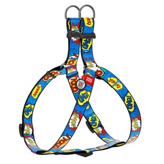 Анатомічний нашийник для собак WAUDOG Nylon з QR паспортом, малюнок "ВАУ", пластиковий фастекс, Ш 25 мм, Дл 60-90 см