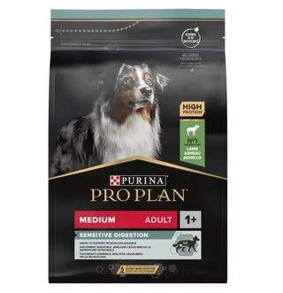 Сухой корм Purina Pro Plan Medium Sensitive Digestion для собак средних пород с чувствительным пищеварением, с ягненком 3 кг