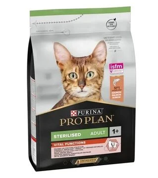 Сухой корм Purina Pro Plan Sterilised Adult 1+ Vital Functions с лососем для стерилизованных кошек и кастрированных котов 14 кг
