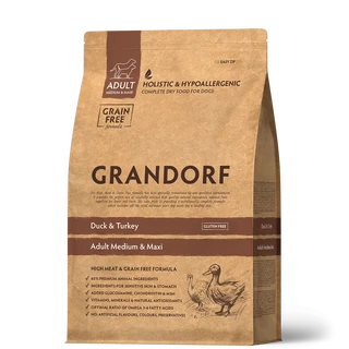 Сухой корм беззерновой Grandorf Sensitive Care Holistic Duck &amp;amp; Potato All Breeds Grain Free для собак всех пород  с 1 года утка с бататом 1 кг