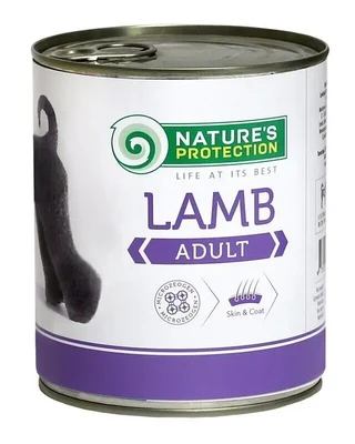 Влажный корм для взрослых собак всех пород с ягнятиной Nature's Protection Adult Lamb 400г