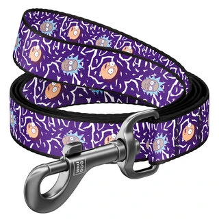 Поводок для собак нейлоновый WAUDOG Nylon, рисунок "Рик и Морти 2", S, Ш 15 мм, Дл 122 cм