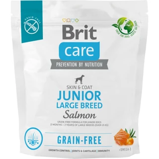 Корм для молодих собак великих порід Brit Care Dog Grain-free Junior Large Breed беззерновий з лососем, 1 кг