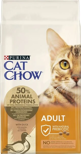 Сухой корм для взрослых кошек Purina Cat Chow Adult с уткой 15 кг