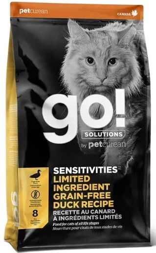 Беззерновий корм для котів з качкою GO! GO! Sensitivities Limited Ingredient Duck Cat Formula 1,4 кг