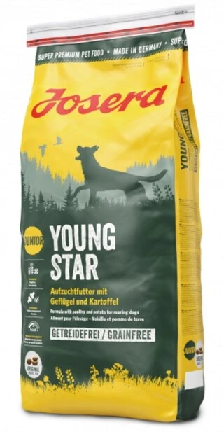 Сухий беззерновий корм для молодих собак Josera YoungStar Junior з м'ясом птиці 15 кг