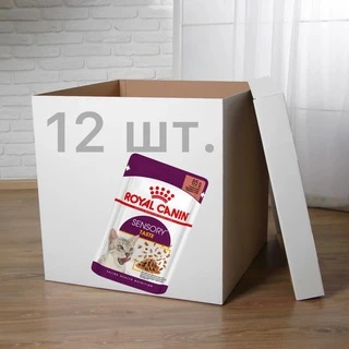 ПАК.Вологий корм Royal Canin SENSORY TASTE GRAVY (Соус) для дорослих котів вибагливих у харчуванні 12 шт по 85 г
