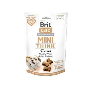 Ласощі Brit Care Mini Treats Think д/собак малих порід д/розумових здібностей індичка смак арахісове масло 50 г