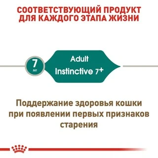 ПАК.Влажный корм Royal Canin INSTINCTIVE+7 для стареющих кошек (Соус) 12шт по 85 г