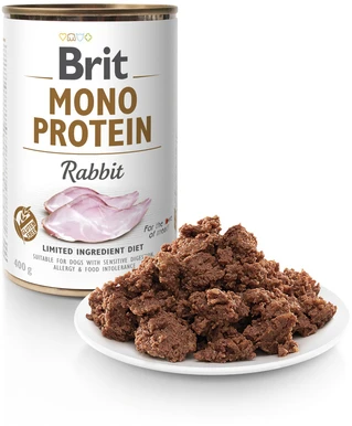 ПАК. Консервований монопротеїновий корм для собак Brit Mono Protein з кроликом, 6 шт по 400 г