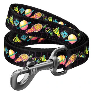 Поводок для собак нейлоновий WAUDOG Nylon, малюнок "Рік і Морті 3", M, Ш 20 мм, Дл 122 см
