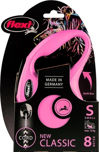 Поводок-рулетка Flexi New Classic S 8 м Рожевий
