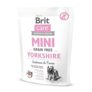 Сухой беззерновой гипоаллергенный корм для собак мелких пород Brit Care Mini Yorkshire с лососем и тунцом 400 г