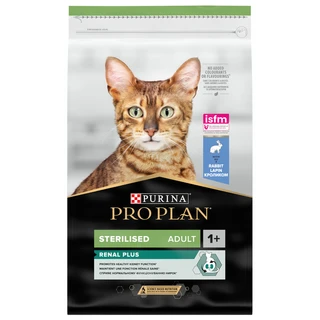 Сухой корм Purina Pro Plan Sterilised Adult 1+ Renal Plus с кроликом для стерилизованных кошек и кастрированных котов 10 кг