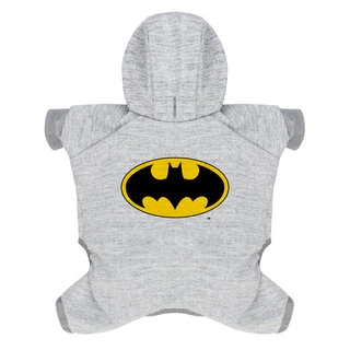 Комбинезон для собак WAUDOG Clothes, рисунок "Бэтмен лого", софтшелл, L50, B 65-72 см, С 42-48 см