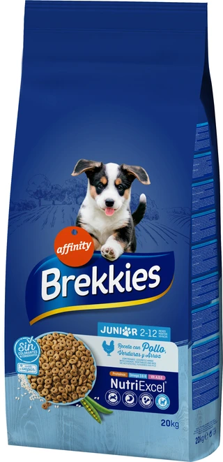 Сухой корм для молодых собак Brekkies Dog Junior с курицей 20 кг