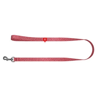 Повідець для собак з відновленої бавовни WAUDOG Re-cotton світловідбивний, L-XXL, Ш 25 мм, Дл 500 см, червоний