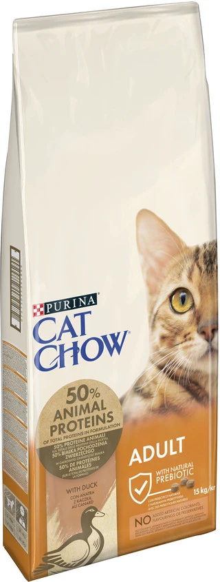 Сухой корм для взрослых кошек Purina Cat Chow Adult с уткой 15 кг
