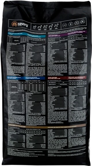 Сухий корм для собак середніх порід Savory зі свіжим м'ясом індички та ягняти 12 кг