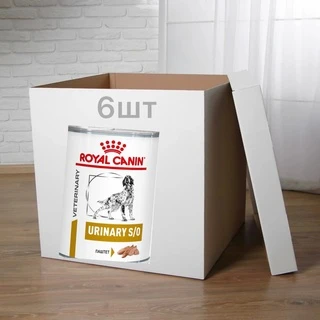 ПАК.Вологий корм для дорослих собак Royal Canin Urinary Dog Cans 6шт по 410г
