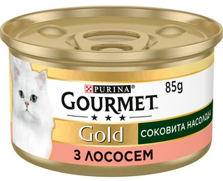 Упаковка влажного корма для кошек Purina Gourmet Gold Сочное наслаждение с лососем 24 шт по 85 г