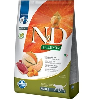 Фармина сухой корм для кошек N&amp;amp;D GRAIN FREE PUMPKIN DUCK &amp;amp; CANTALOUPE ADULT с уткой и тыквой, 300 г
