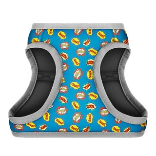 М'яка шлея для собак WAUDOG Clothes з QR паспортом, малюнок "ВАУ", XS4, В 36-39 см, С 26-28 см