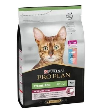 Сухой корм для стерилизованных кошек Purina Pro Plan Sterilised Adult 1+ Savoury Duo с треской и форелью 10 кг