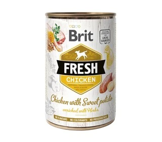 Влажный корм Brit Fresh для собак с курицей и бататом 400 г