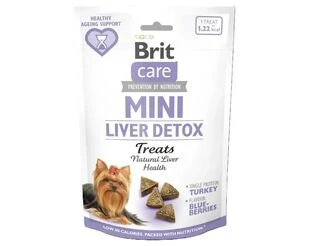 Ласощі Brit Care Mini Treats Liver Detox д/собак малих порід детокс печінки індичка смак чорниця 50 г