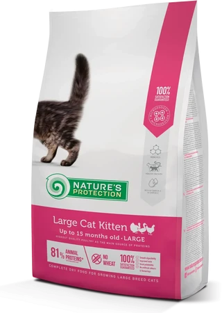 Сухой корм для котят больших пород Nature's Protection Large cat Kitten 2кг