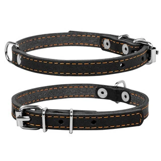 Ошейник "CoLLaR" одинарный (ширина 10мм, длина 22-30см), черный