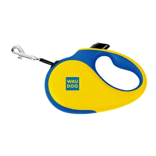 Поводок-рулетка для собак WAUDOG R-leash, рисунок "Colors of freedom", S, до 15 кг, 5 м, светоотражающая лента