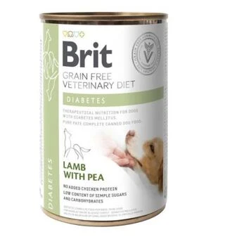 Вологий лікувальний корм для собак Brit VetDiets Diabetes Lamb при цукровому діабеті 400 г