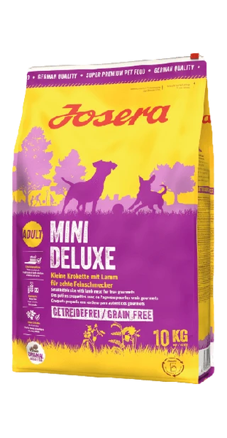 Сухий беззерновий корм для дорослих собак малих порід Josera MiniDeluxe Adult з ягням 10 кг