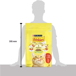 Сухой корм для взрослых кошек Purina Friskies с говядиной, курицей и овощами 10 кг