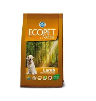 Сухой корм Farmina Ecopet Natural Adult для взрослых собак средних пород с чувствительным пищеварением, ягненок, 2,5 кг
