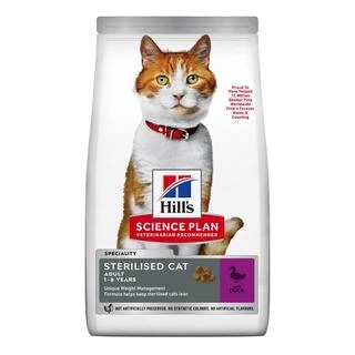 Hill&rsquo;s SCIENCE PLAN Adult Sterilised Cat Duck Сухой корм для взрослых стерилизованных кошек с уткой 0,3 кг