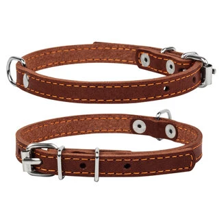 Ошейник "CoLLaR" одинарный (ширина 12мм, длина 24-32см), коричневый