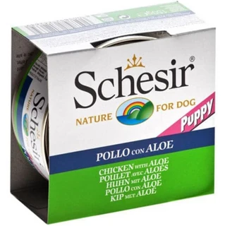 ПАК. Влажный корм Schesir Chicken Aloe Puppy курица с алоэ 10шт по 150 г