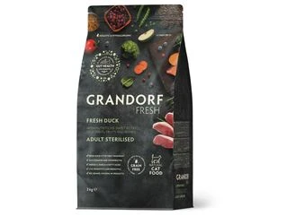Сухой корм для стерилизованных кошек Grandorf FRESH DUCK &amp;amp; SWEET POTATO ADULT CAT STERILISED утка с бататом, 2 кг