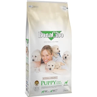 Сухий корм для цуценят BonaCibo Puppy Lamb&amp;amp;Rice з м'ясом ягняти та рисом 15 кг (BC405727)